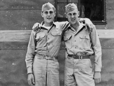 Mike Rottenberk and Bill Walter of Company D 511th PIR